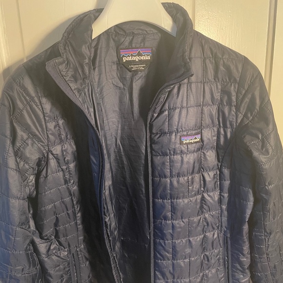 Patagonia Lightweight Nano Puff Jacket, Dark Blue Primaloft Size Large - Picture 1 of 9